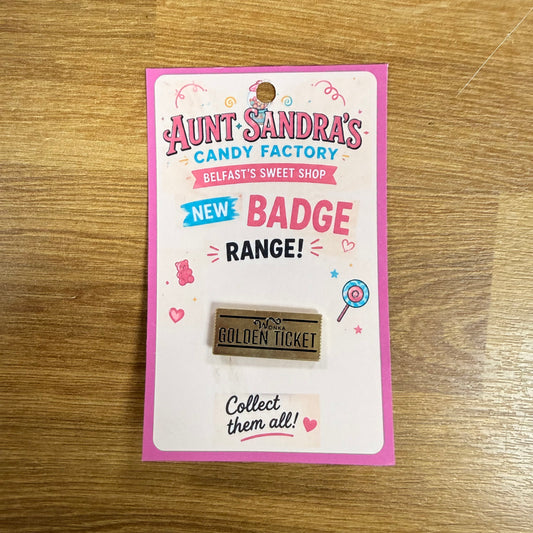 Wonka Golden Ticket Pin (Ticket Design)